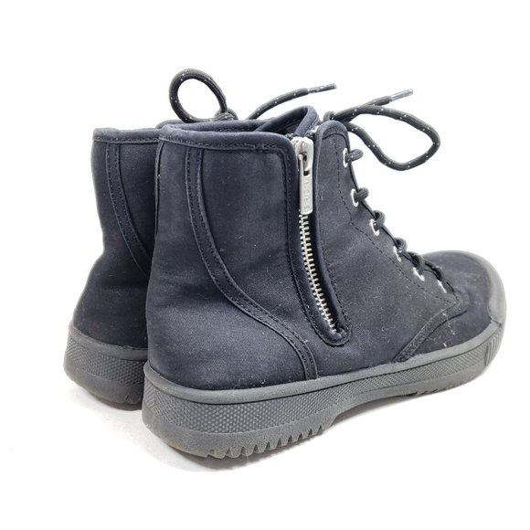 Bobs Women's Size 7.5 Black Bootie Sneakers Canvas - Picture 4 of 10